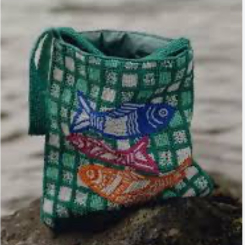 Zara Beaded Fish Mini Bucket Bag. NWT - Picture 2 of 7